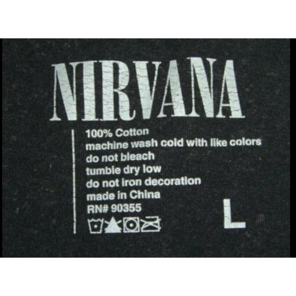 Nirvana Tee Shirt Bleach Yellow Grunge 90's Style Retro alt e-girl Festival Punk - Picture 6 of 7